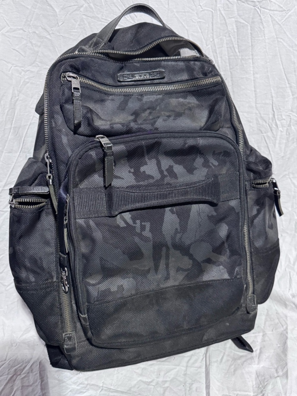 Tumi black camo laptop carry on backpack